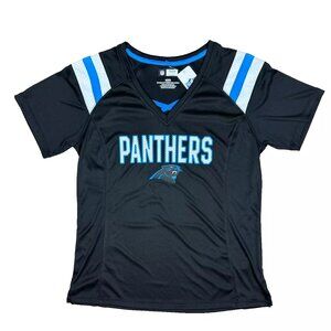 NFL Team Apparel Carolina Panthers Criss Cross Sparkle Shirt - M - NWT